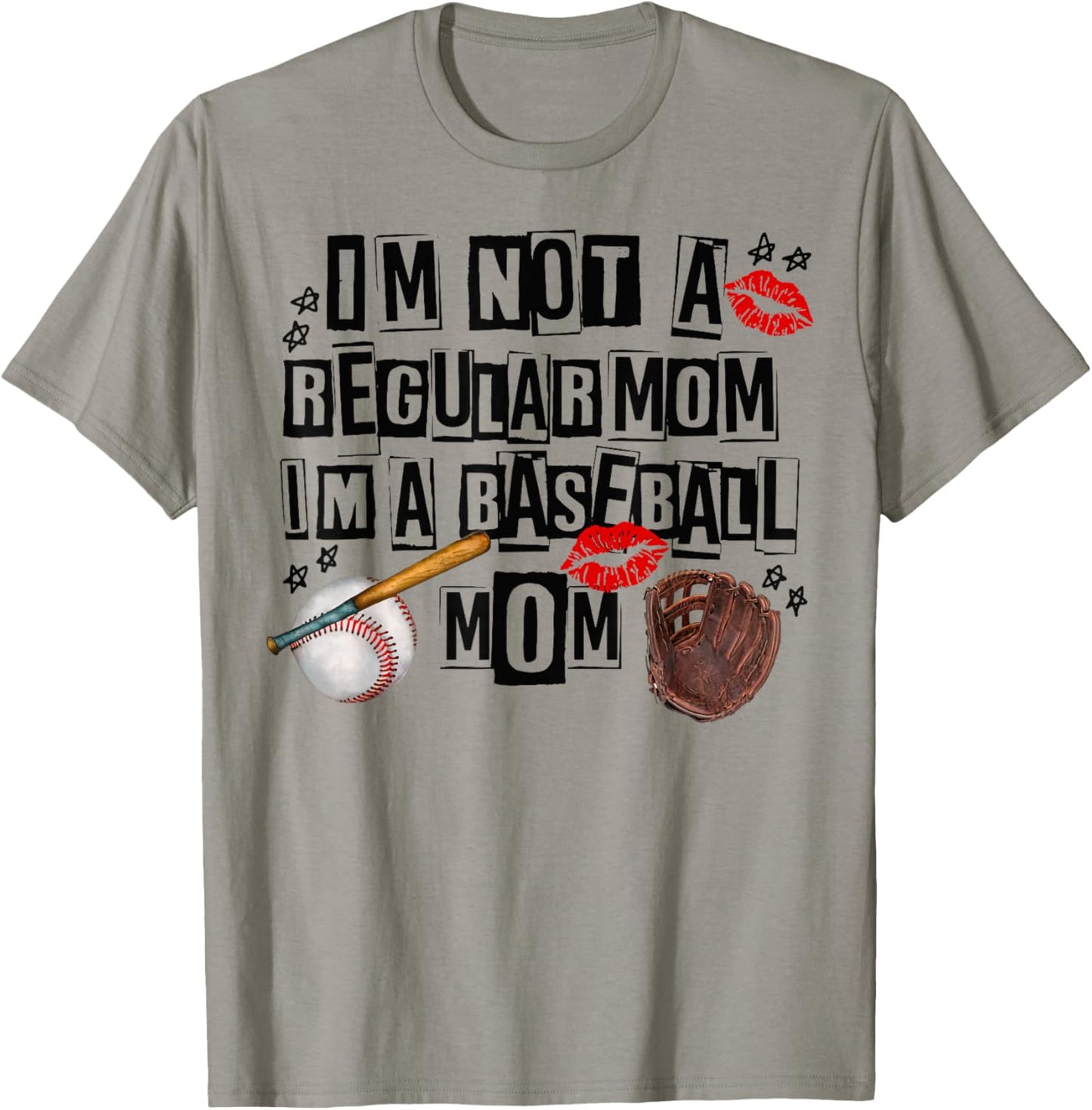 I'm Not A Regular Mom I'm A Baseball Mom Mother's Day T-Shirt - T-Shirt | Sand