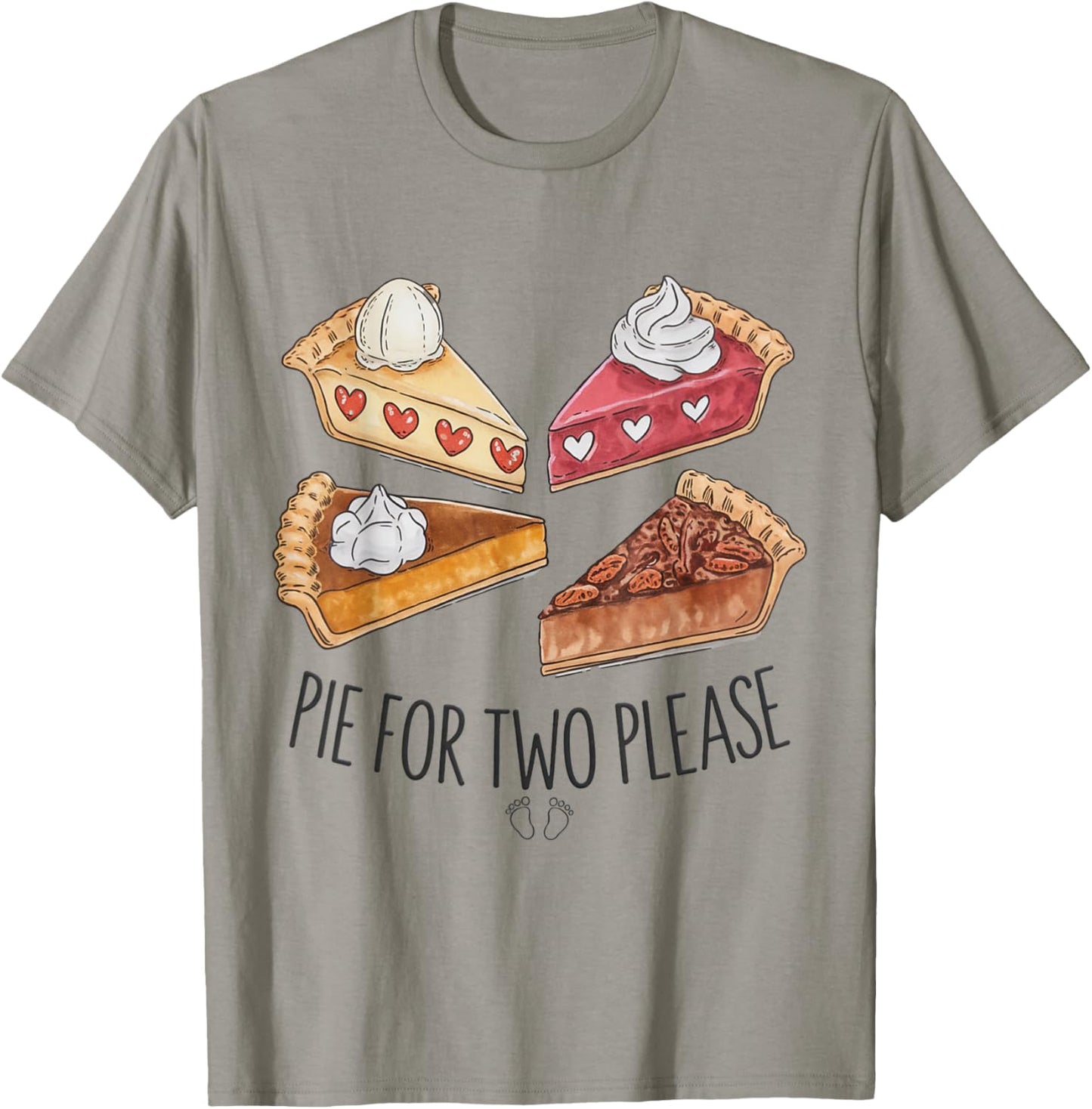 Eating Pumpkin Pie For Two Thanksgiving Pregnancy T-Shirt - T-Shirt | Sand