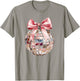 Retro Disco Ball Coquette Happy New Years 2025 Women Kids T-Shirt - T-Shirt | Sand