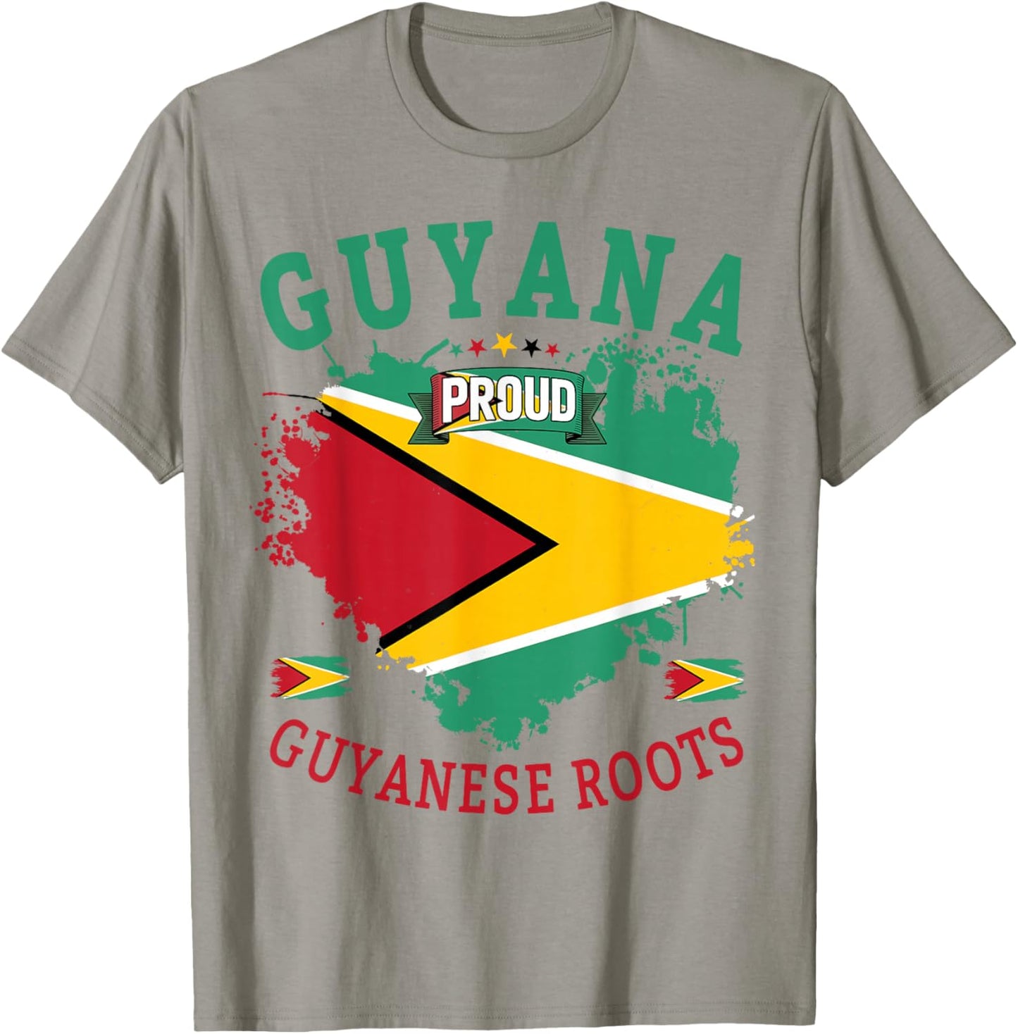 Guyanese Cultural Outfit Idea & Guyana Flag Theme T-Shirt - T-Shirt | Sand