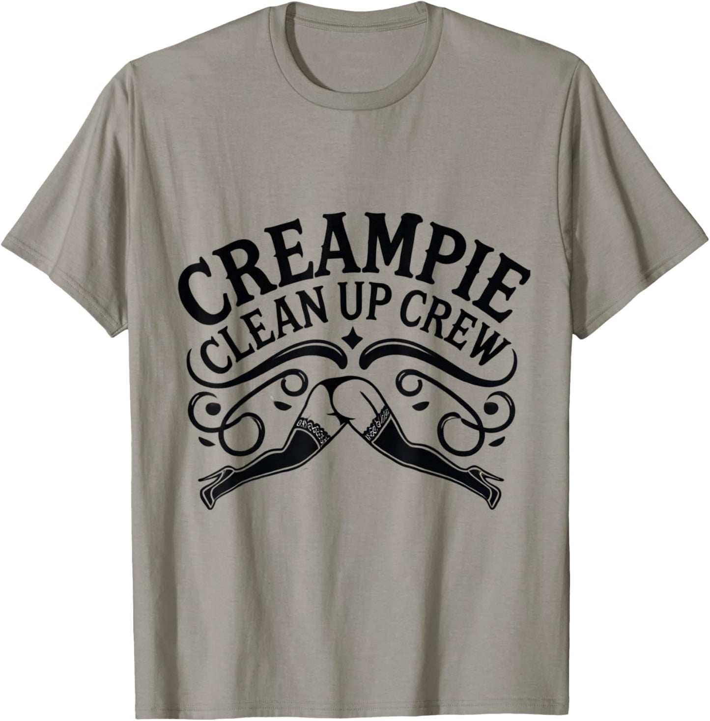 Creampie Clean Up Crew Swinger Lifestyle Naughty Adult Humor T-Shirt - T-Shirt | Sand