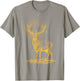 Hubert Hubertus Patron Saint of Hunters Stag Cross T-Shirt - T-Shirt | Sand