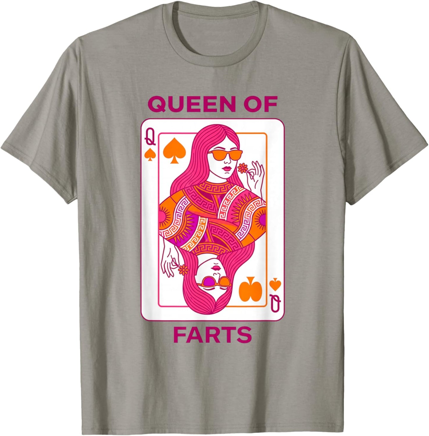 Queen of Farts Carte à Jouer Humoristique pour Adultes T-Shirt - T-Shirt | Sand