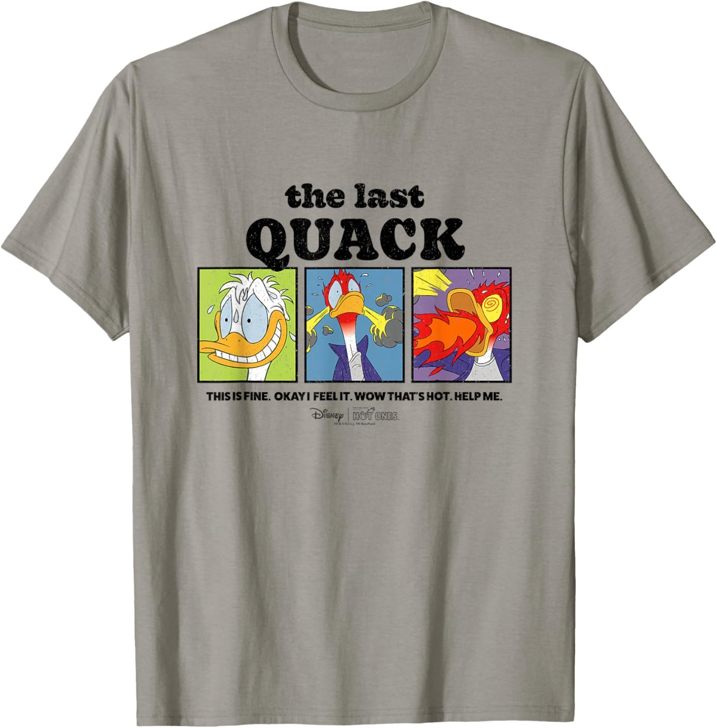 Disney Hot Ones Donald Duck The Last Quack Panels Distressed T-Shirt - T-Shirt | Sand