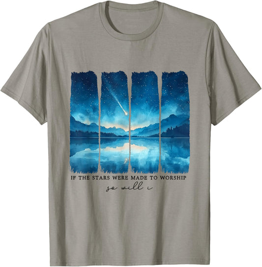 If The Stars were Made to Worship Christian Men Women T-Shirt - T-Shirt | Sand