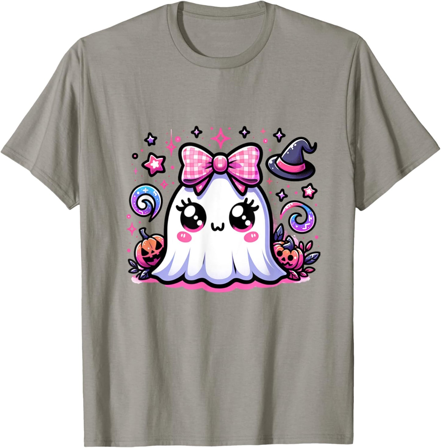 Halloween coquette pink bows and cute boojee ghost girls T-Shirt - T-Shirt | Sand