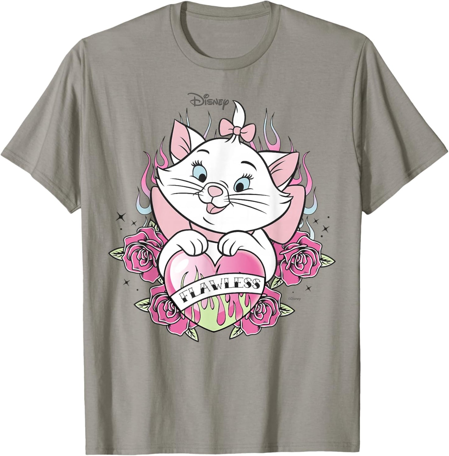 Disney The Aristocats Marie Flawless Rose Tattoo Art T-Shirt - T-Shirt | Sand