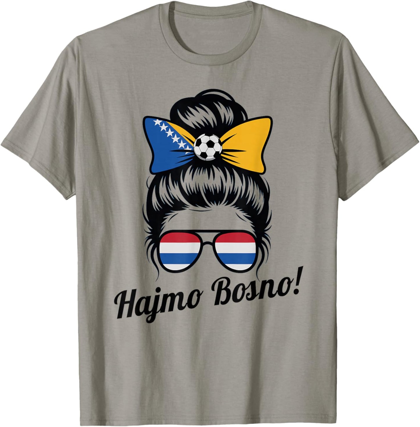 National Bosnian Girl Bosnia Herzegovina Match Favorite Game T-Shirt - T-Shirt | Sand