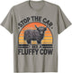 Stop The Car I See Fluffy Cow Retro Highland Cow Lover Funny T-Shirt - T-Shirt | Sand