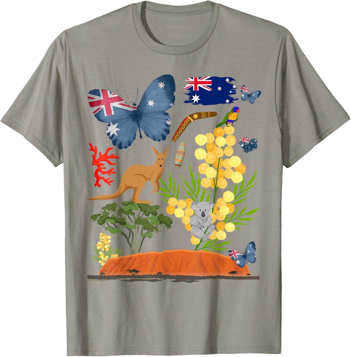 Australia Costume Outfit Idea For Kids & Australian Flag T-Shirt - T-Shirt | Sand