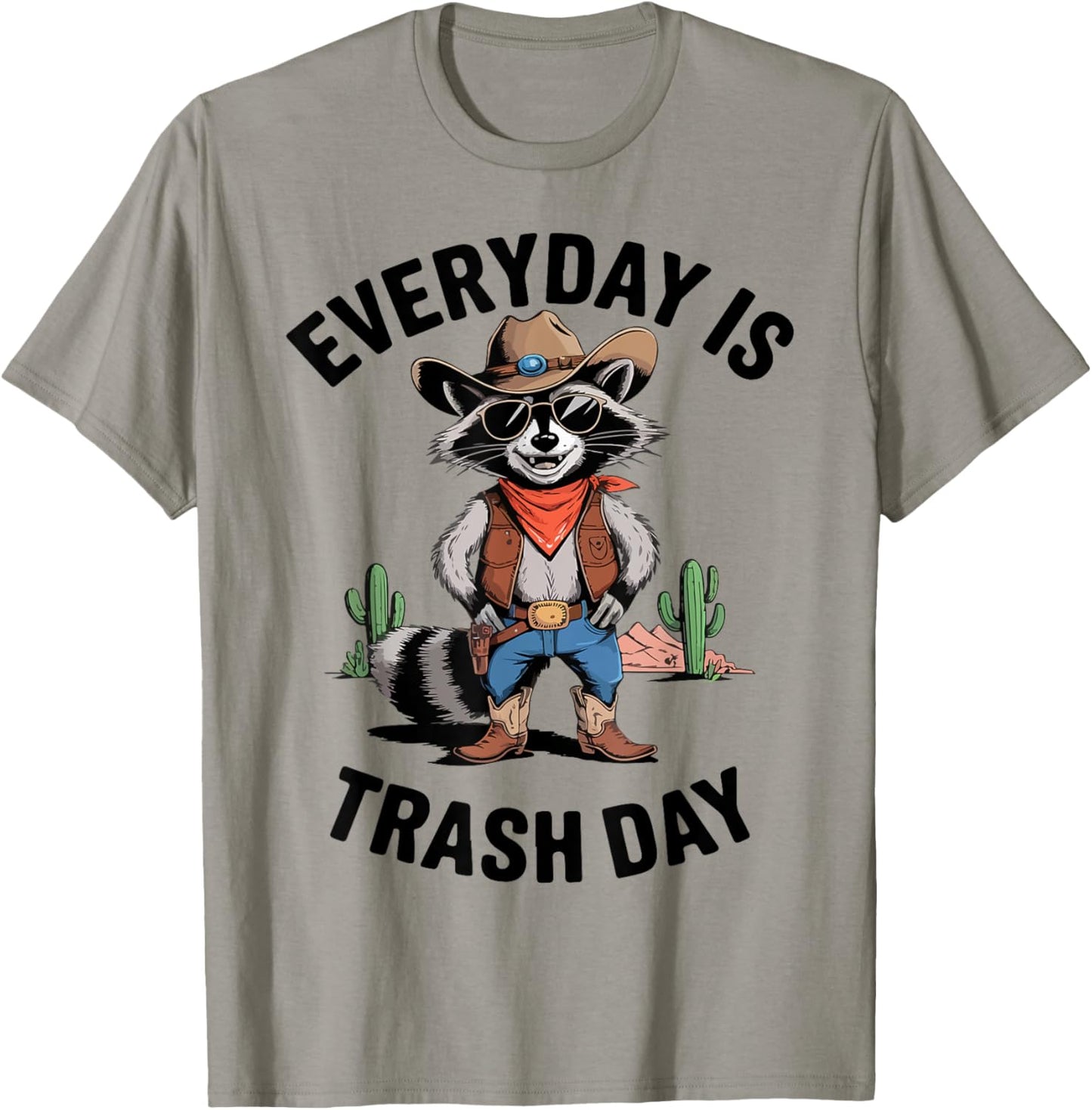 Everyday Is Trash Day Funny Raccoon Racing Car Toddler Boy T-Shirt - T-Shirt | Sand
