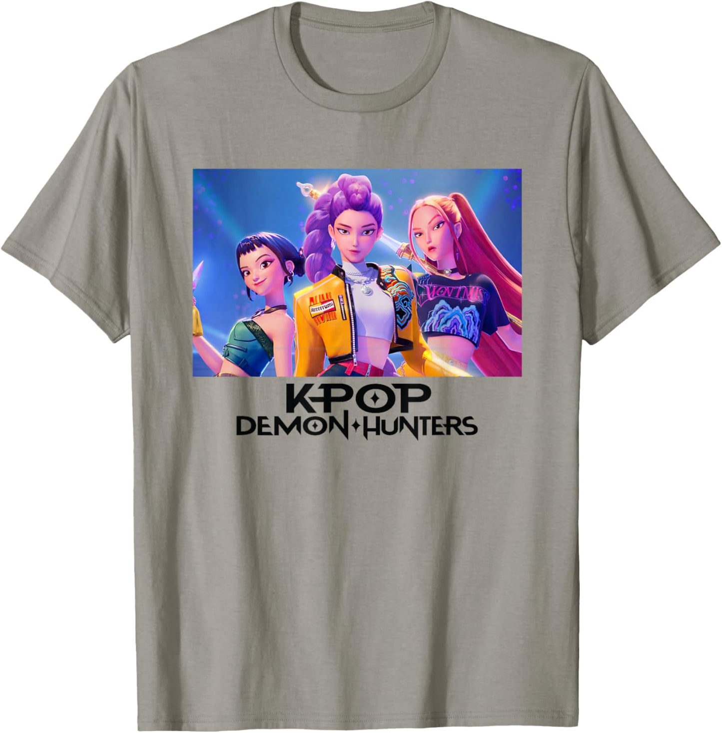 KPop Demon Hunters Heroic Huntrix Officially Licensed T-Shirt - T-Shirt | Sand