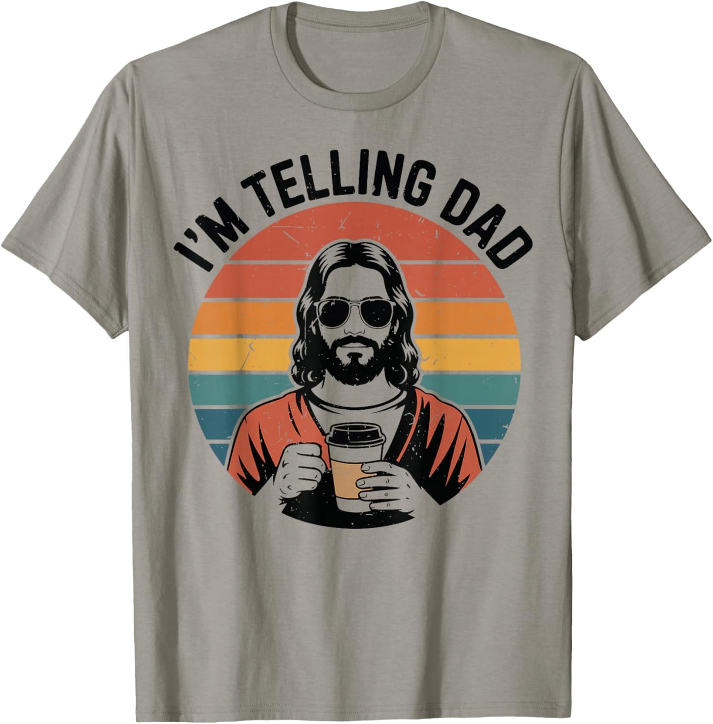 I'm Telling Dad Jesus Christ Meme Christian Humor Funny Kids T-Shirt - T-Shirt | Sand
