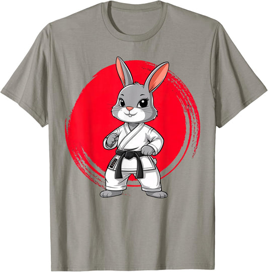 Rabbit Martial Arts Bunny Karate Jiu-Jitsu Judo Taekwondo T-Shirt - T-Shirt | Sand
