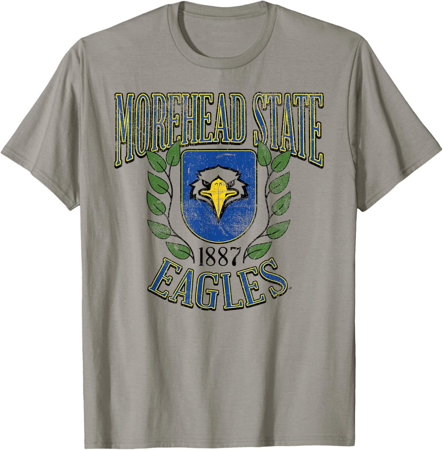 Morehead State Eagles Retro Shield White Officially Licensed T-Shirt - T-Shirt | Sand