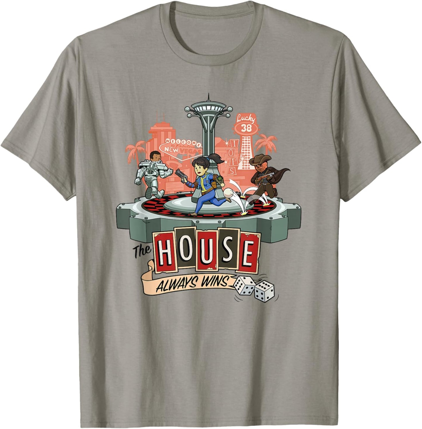 Fallout - The House Always Wins T-Shirt - T-Shirt | Sand