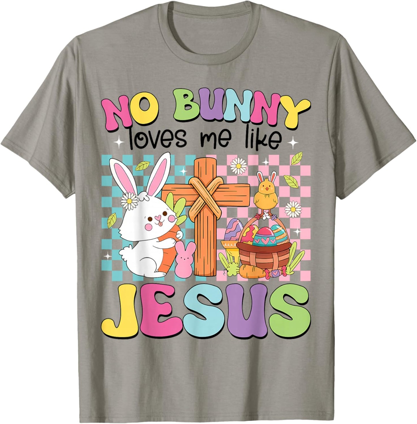 No Bunny Loves Me Like Jesus Kids Easter Christian Religious T-Shirt - T-Shirt | Sand