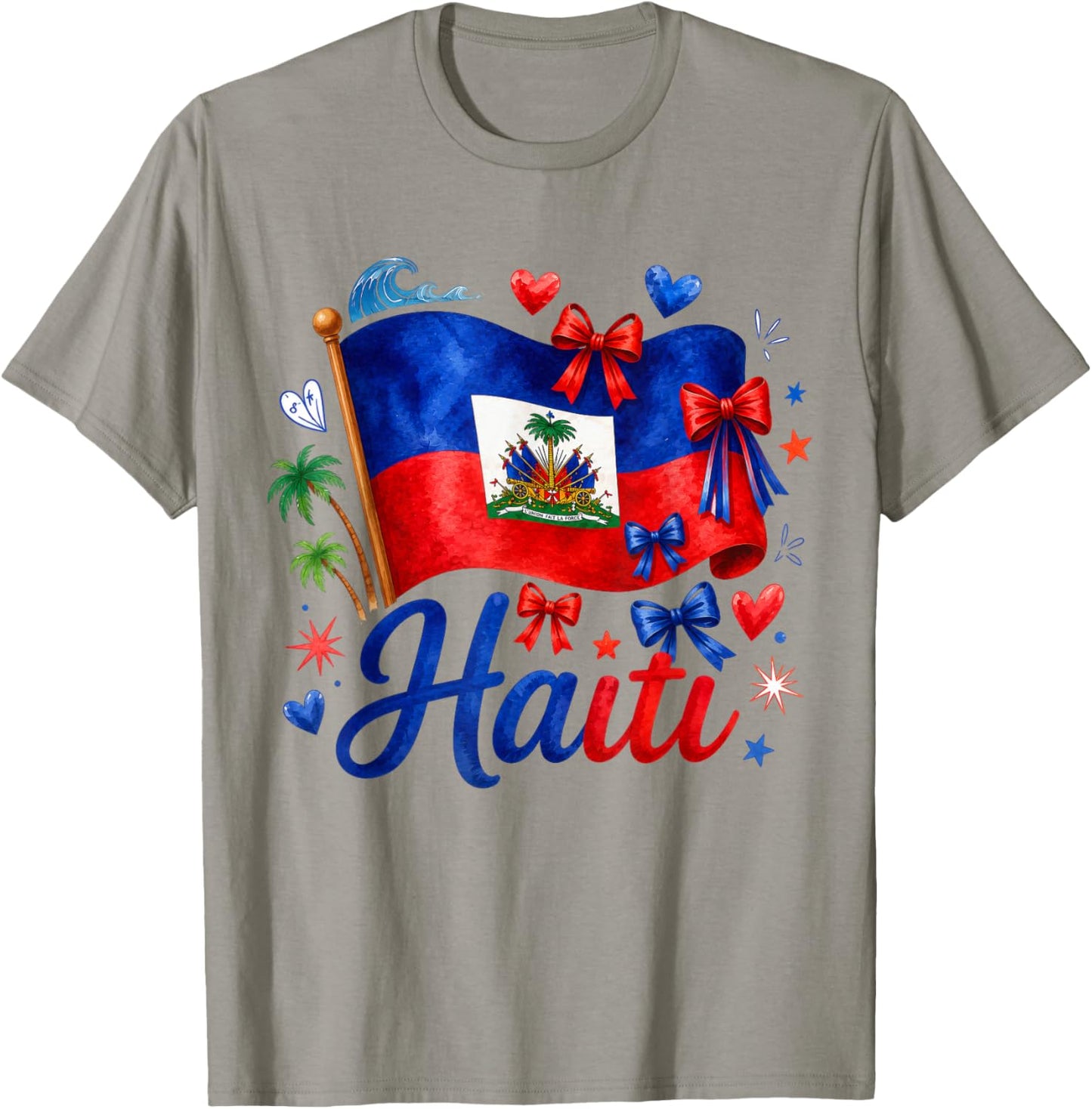 Haiti Haitian Flag Outfits Haiti Flag Day T-Shirt - T-Shirt | Sand