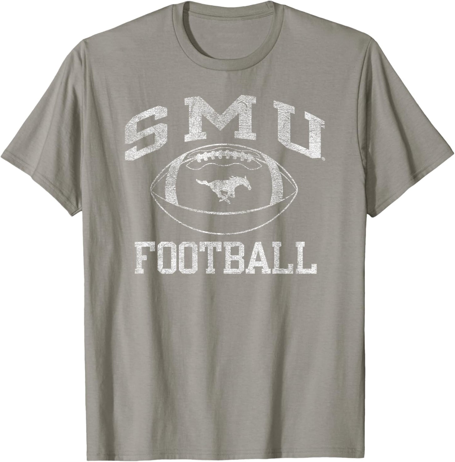 SMU Mustangs Football Intensity Red Officially Licensed T-Shirt - T-Shirt | Sand