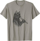 Cat Playing Recorder Sketch Art Design T-Shirt - T-Shirt | Sand
