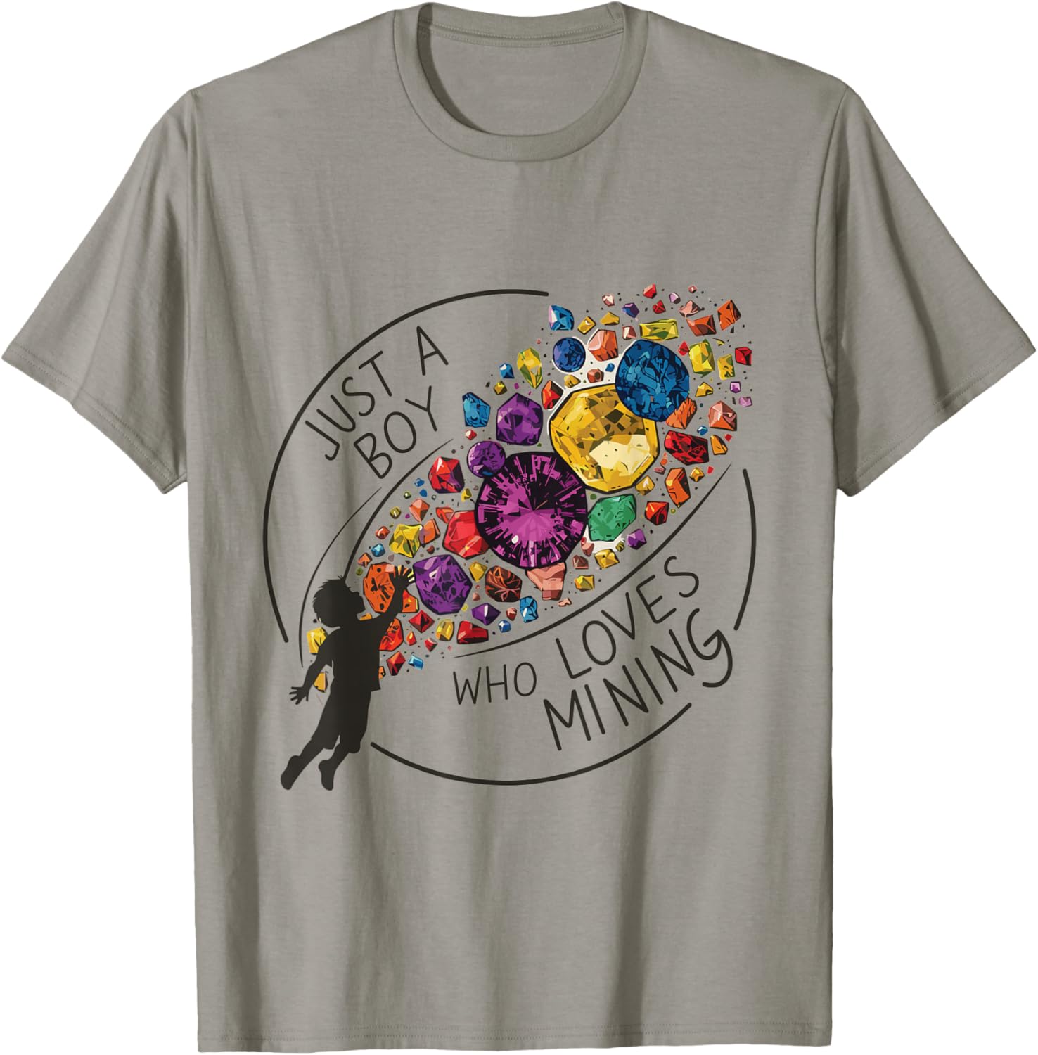 Gemstone Bounty Young Collector's Boy Who Loves Mining T-Shirt - T-Shirt | Sand