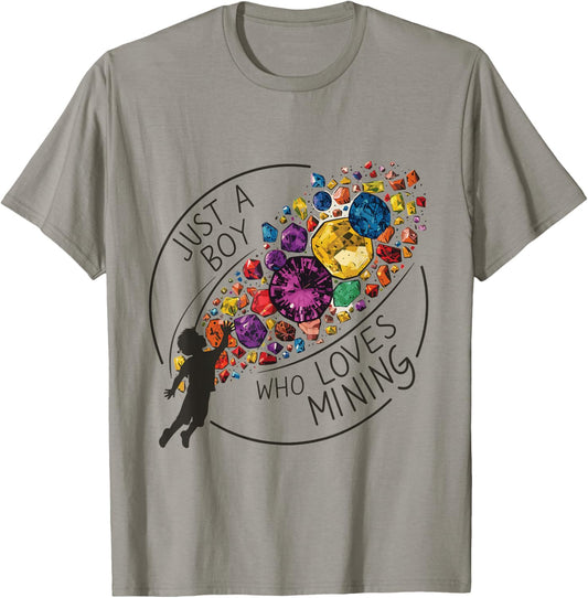 Gemstone Bounty Young Collector's Boy Who Loves Mining T-Shirt - T-Shirt | Sand