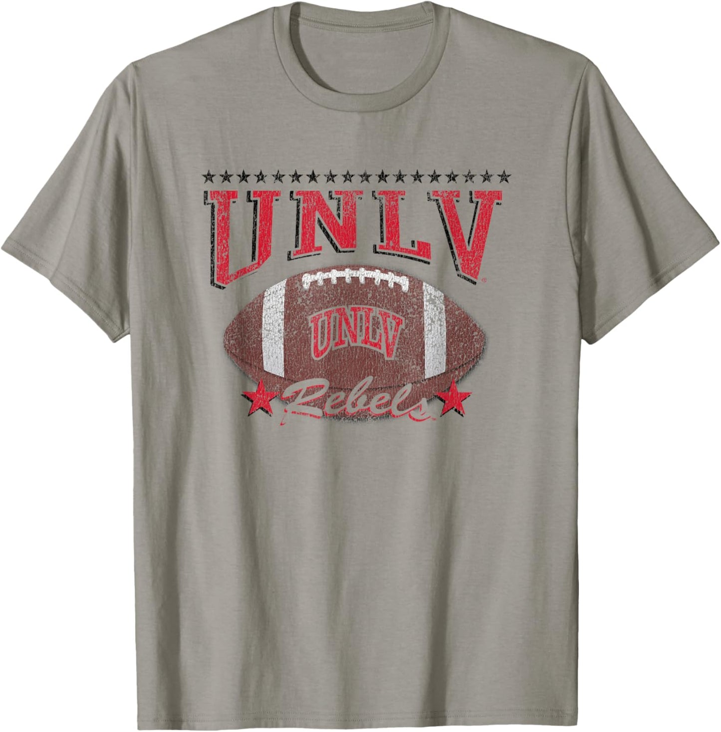 UNLV Rebels Football Vintage Stars White Officially Licensed T-Shirt - T-Shirt | Sand
