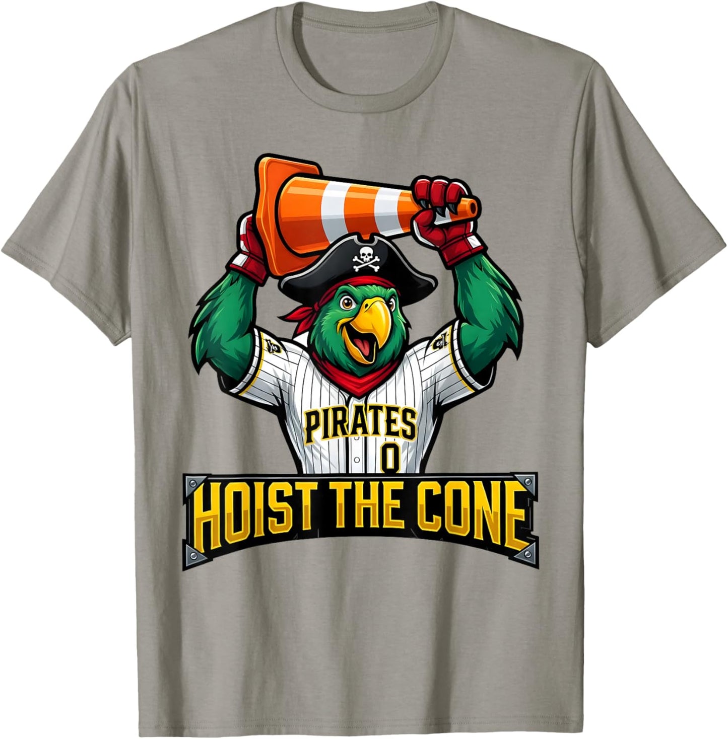 Pirates Hoist The Cone - Funny Saying Baseball Women T-Shirt - T-Shirt | Sand