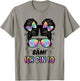 10th Birthday Girl Messy Bun Bäm! Ich Bin 10 T-Shirt - T-Shirt | Sand