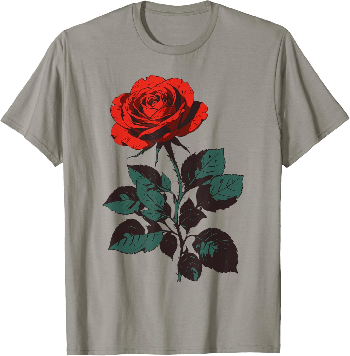 Red Rose Flower Gardening Floral Men Women Kids T-Shirt - T-Shirt | Sand