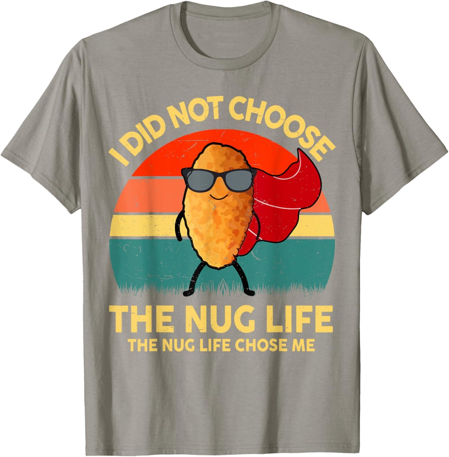 Kids Nug-Life Toddler Boy Funny I Love Chicken Nuggets Retro T-Shirt - T-Shirt | Sand
