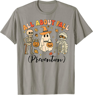 Ghost All About Fall Prevention Fall Physical Therapy PT OT T-Shirt - T-Shirt | Sand