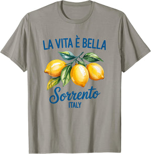 La Vita Bella Floral Blossom Italia Zitronenzweig T-Shirt - T-Shirt | Sand