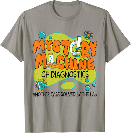 Retro Lab Week 2025 Mystery Machine Of Diagnostics Lab Tech T-Shirt - T-Shirt | Sand