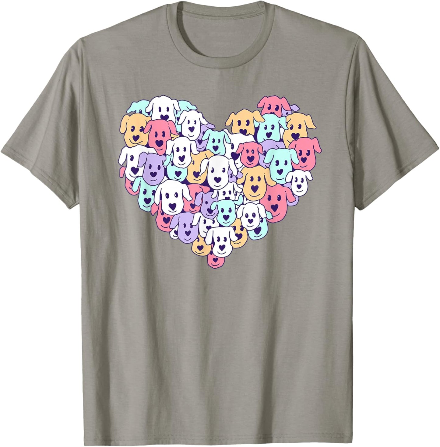 Heart of Dogs Design T-Shirt - T-Shirt | Sand
