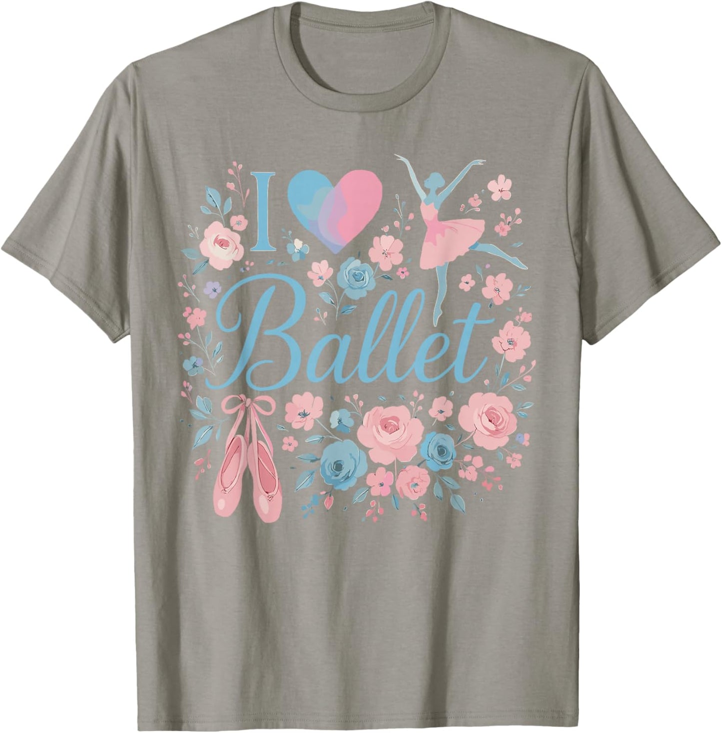 Ballet Dancer Dance Girl Ballerina Heart I Love Ballet T-Shirt - T-Shirt | Sand