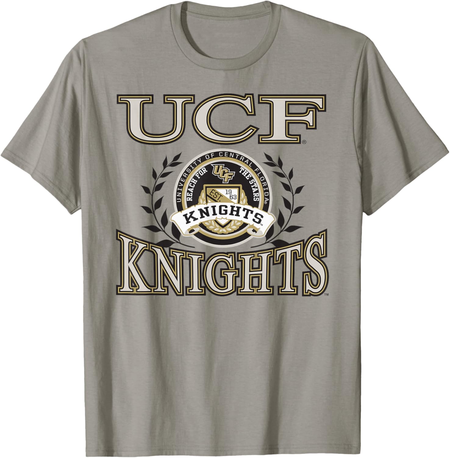 Central Florida Golden Knights Laurels Gray T-Shirt - T-Shirt | Sand