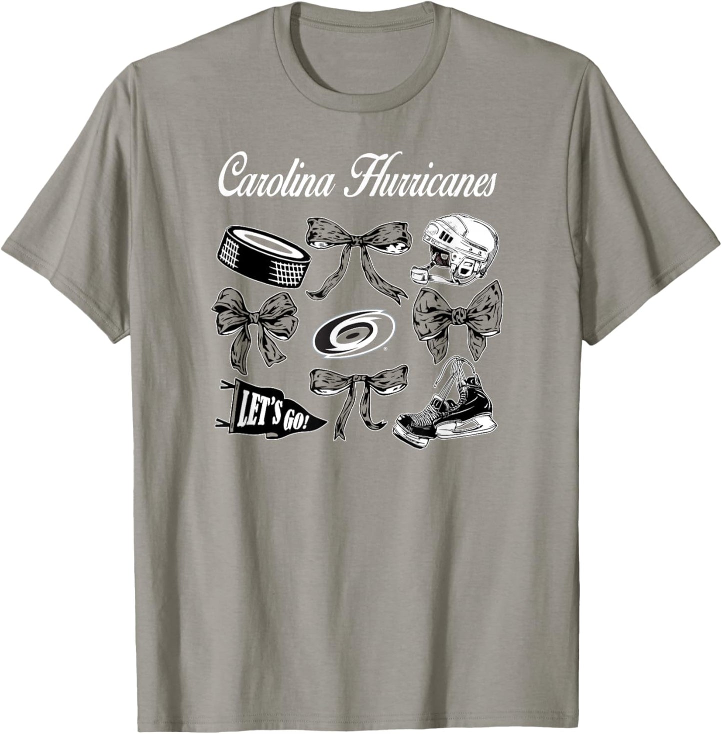 Carolina Hurricanes Bows Red NHL Officially Licensed T-Shirt - T-Shirt | Sand