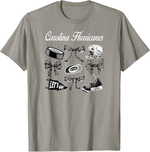 Carolina Hurricanes Bows Red NHL Officially Licensed T-Shirt - T-Shirt | Sand