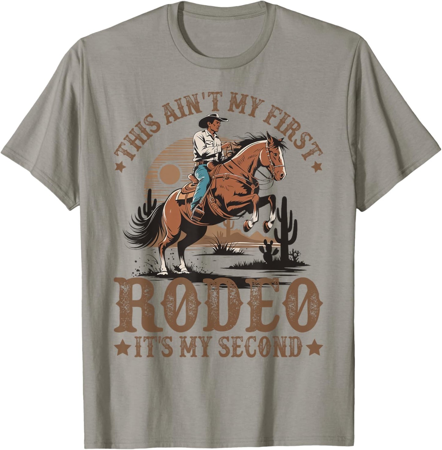 This Ain't My First Rodeo It's My Second Birthday Cowboy T-Shirt - T-Shirt | Sand