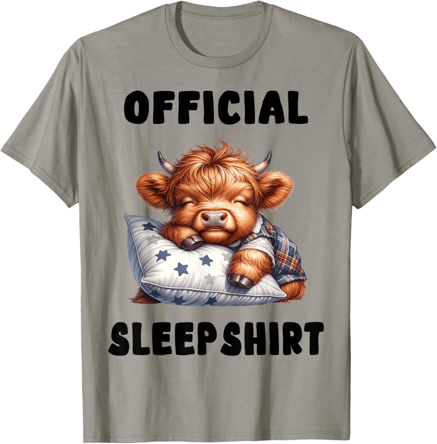Highland_cow - Official Sleepshirt Pajamas Nightgown T-Shirt - T-Shirt | Sand