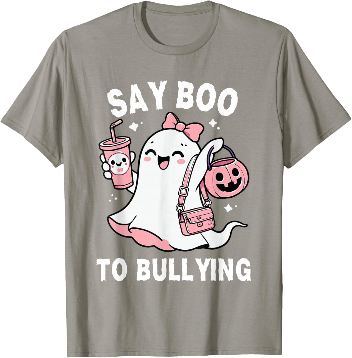 Say Boo To Bullying Orange Anti Bullying Unity Day Halloween T-Shirt - T-Shirt | Sand
