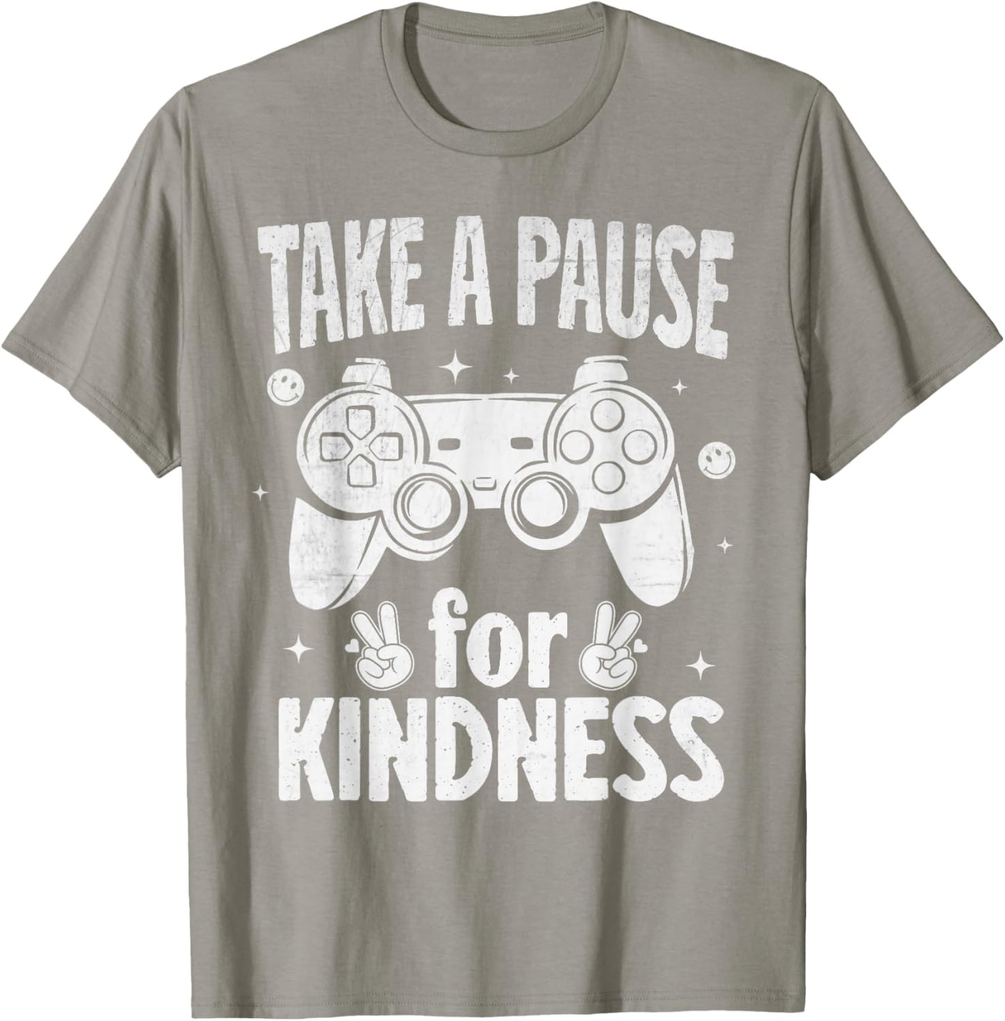 Unity Day Pause For Kindness Boys Gaming Be Kind Kids Gamer T-Shirt - T-Shirt | Sand