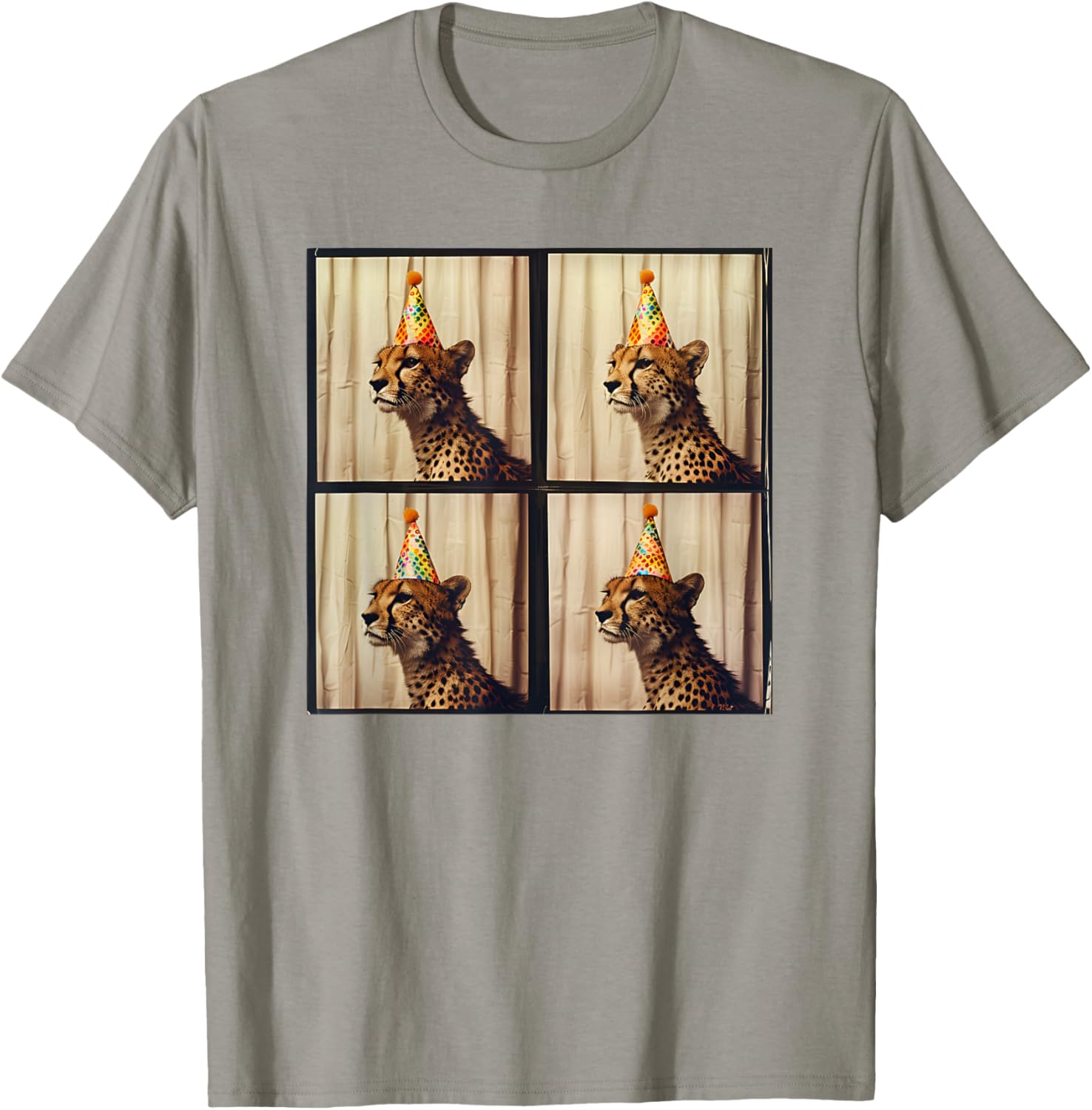 African Cheetah Colorful Safari Animal Birthday Cheetah T-Shirt - T-Shirt | Sand
