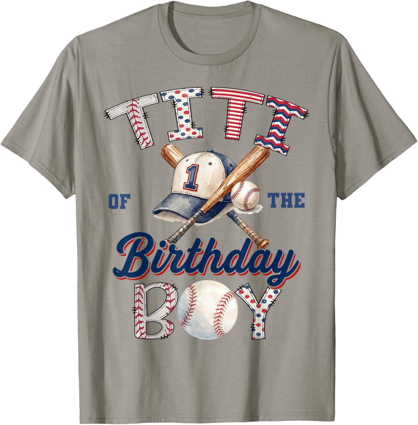 Titi of the Birthday Boy Baseball Party Family Matching T-Shirt - T-Shirt | Sand