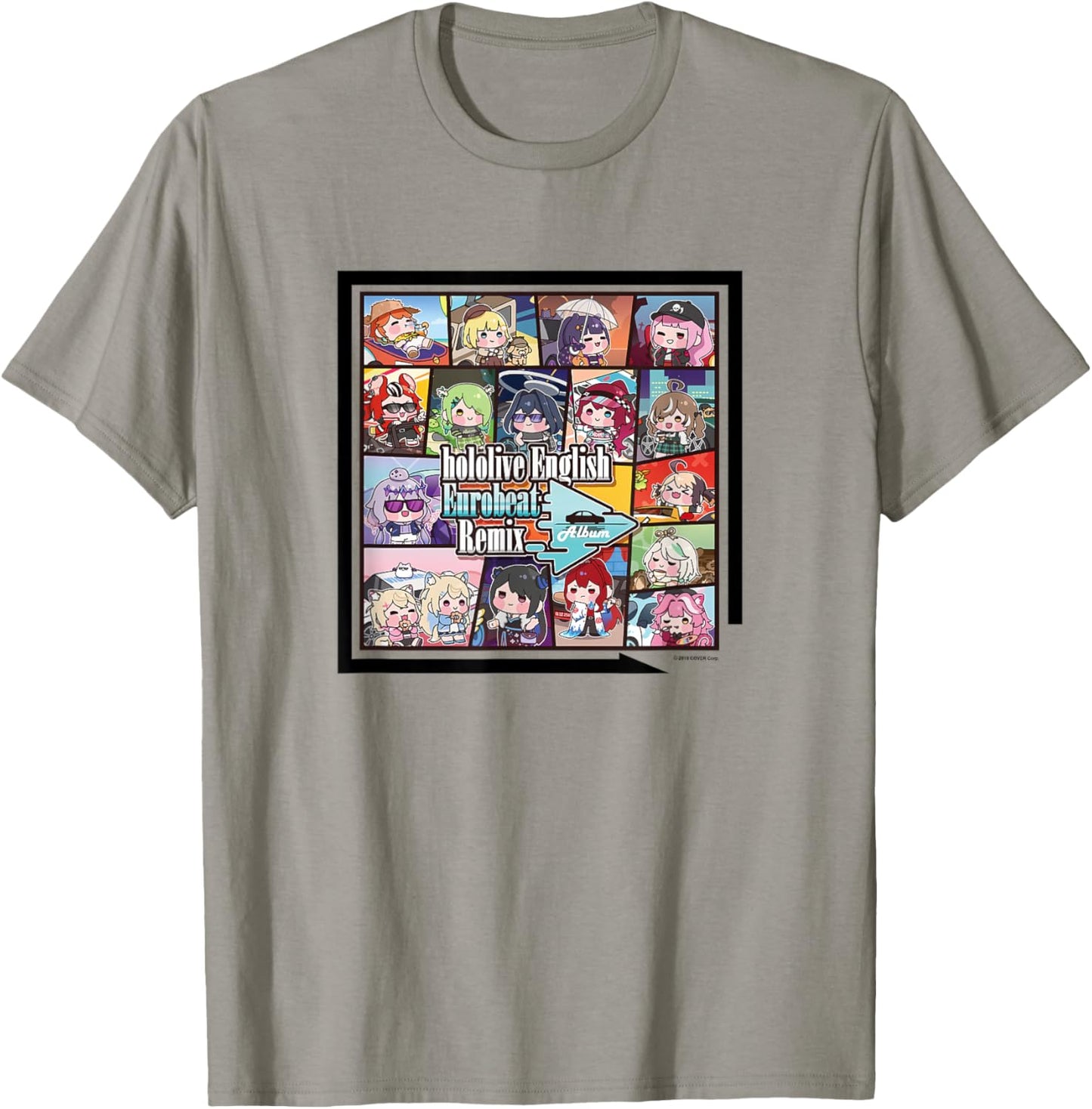 hololive English Eurobeat Remix Album T-Shirt - T-Shirt | Sand