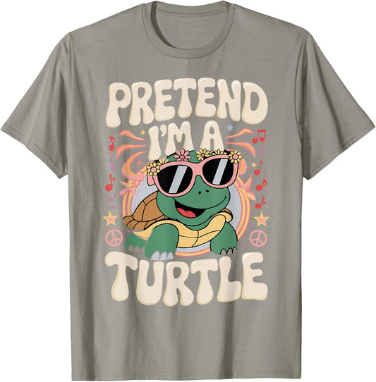 Pretend I'm A Turtle T-Shirt - T-Shirt | Sand