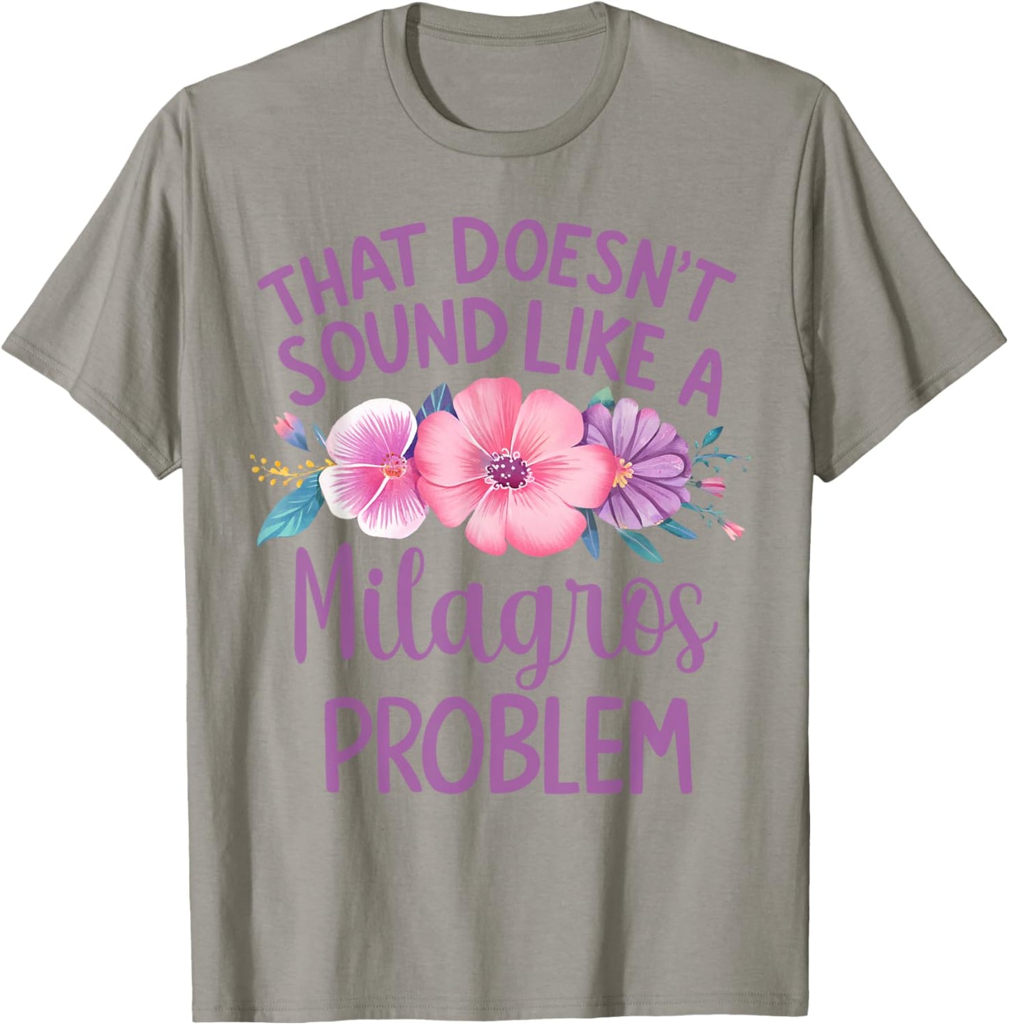 MILAGROS Personalized Cute Flower Girls MILAGROS Name T-Shirt - T-Shirt | Sand