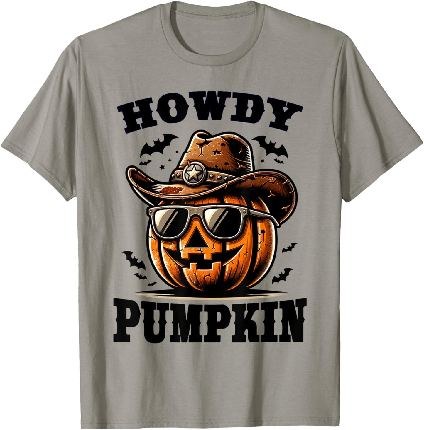 Howdy Pumpkin Western Halloween T-Shirt - T-Shirt | Sand