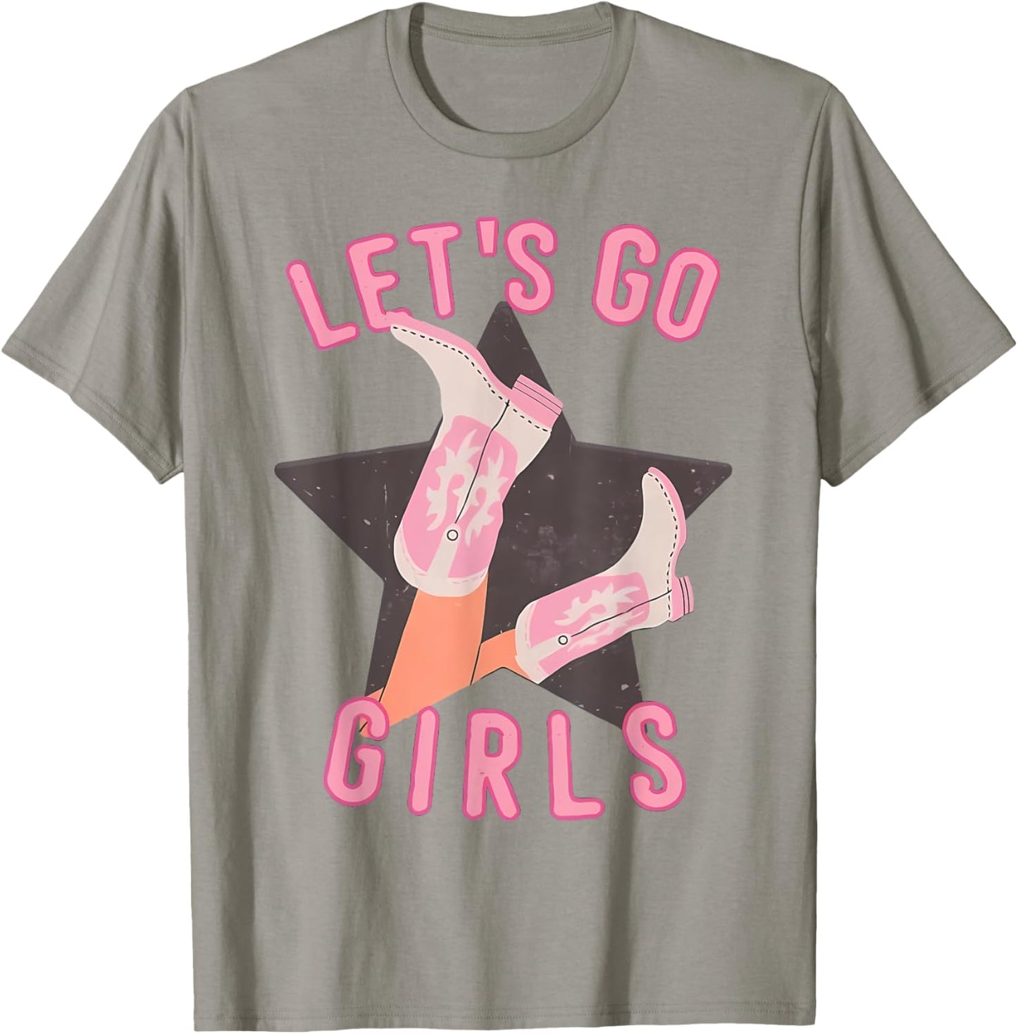 Western Cowgirls Let's Go Girls Country Western Rodeo Women T-Shirt - T-Shirt | Sand